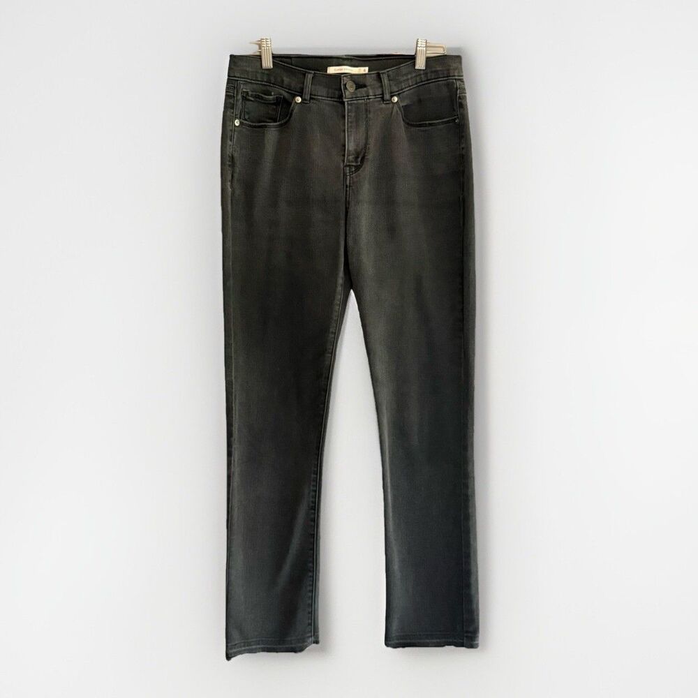 Levi's Classic Straight Jeans Charcoal Black Gray Stretch Denim High Rise 28/6 - Picture 1 of 15